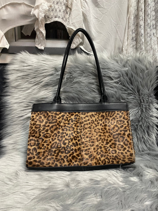 Vintage Leopard Printed Handbag