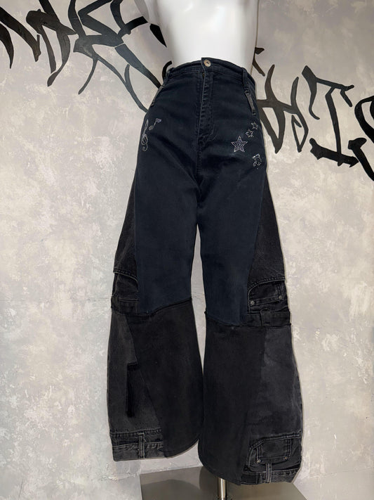 Remake Vintage Jeans(Diamond-Black)26”#REJST01