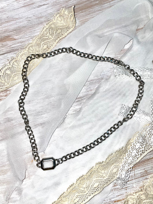 Silver chain necklace ☁️🫧💿🩶