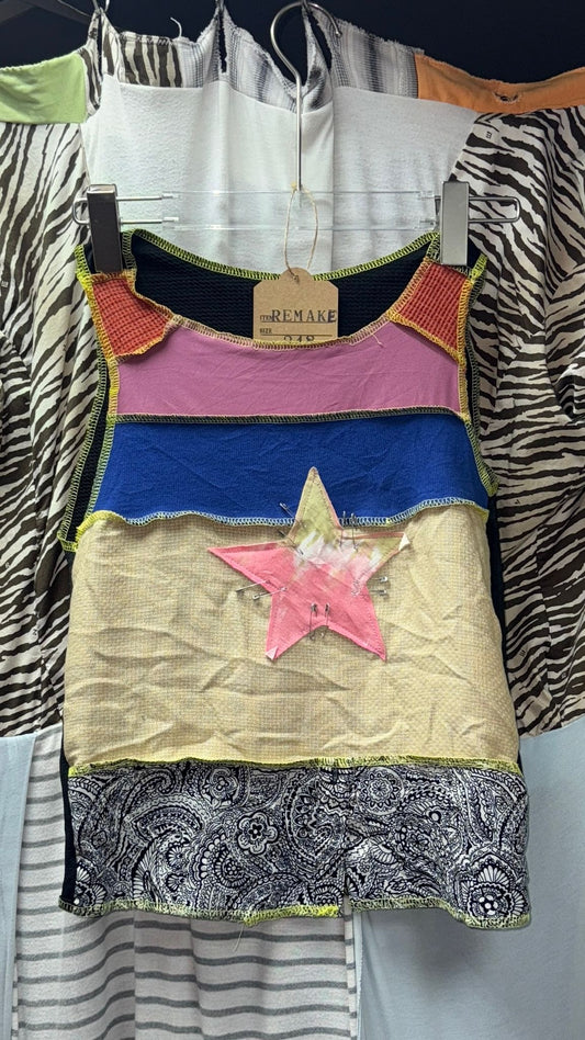 Y2K Core Star-Shaped Remake Girly Top
