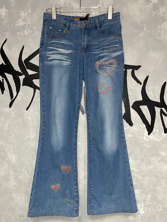 Y2K 低腰喇叭牛仔褲