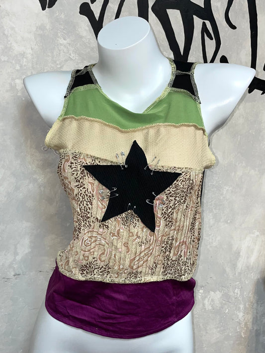 Y2K Core Star-Shaped Remake Girly Top