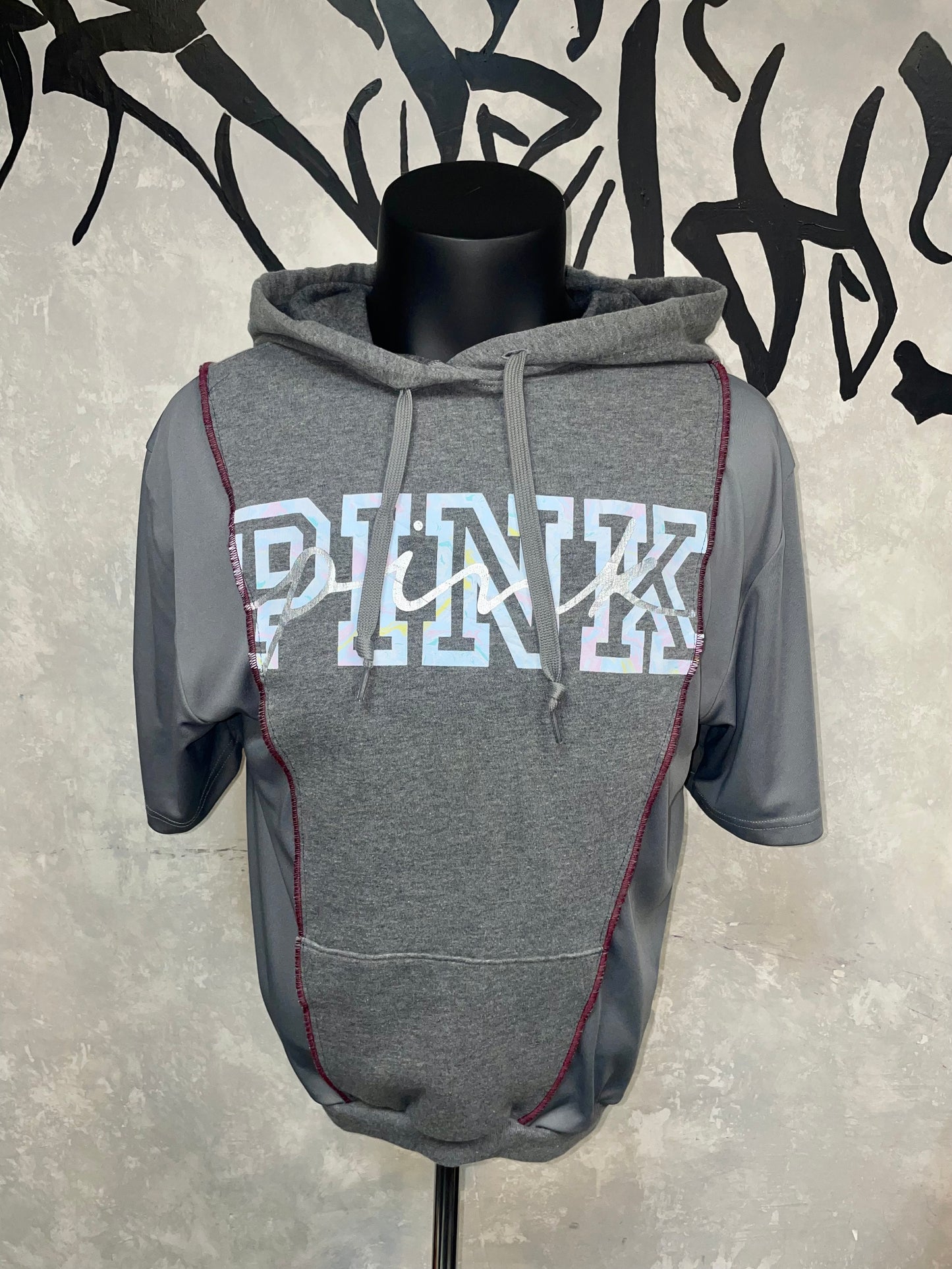 Patchwork Remake Hoodie Tee (M-L)