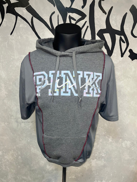 Patchwork Remake Hoodie Tee (M-L)