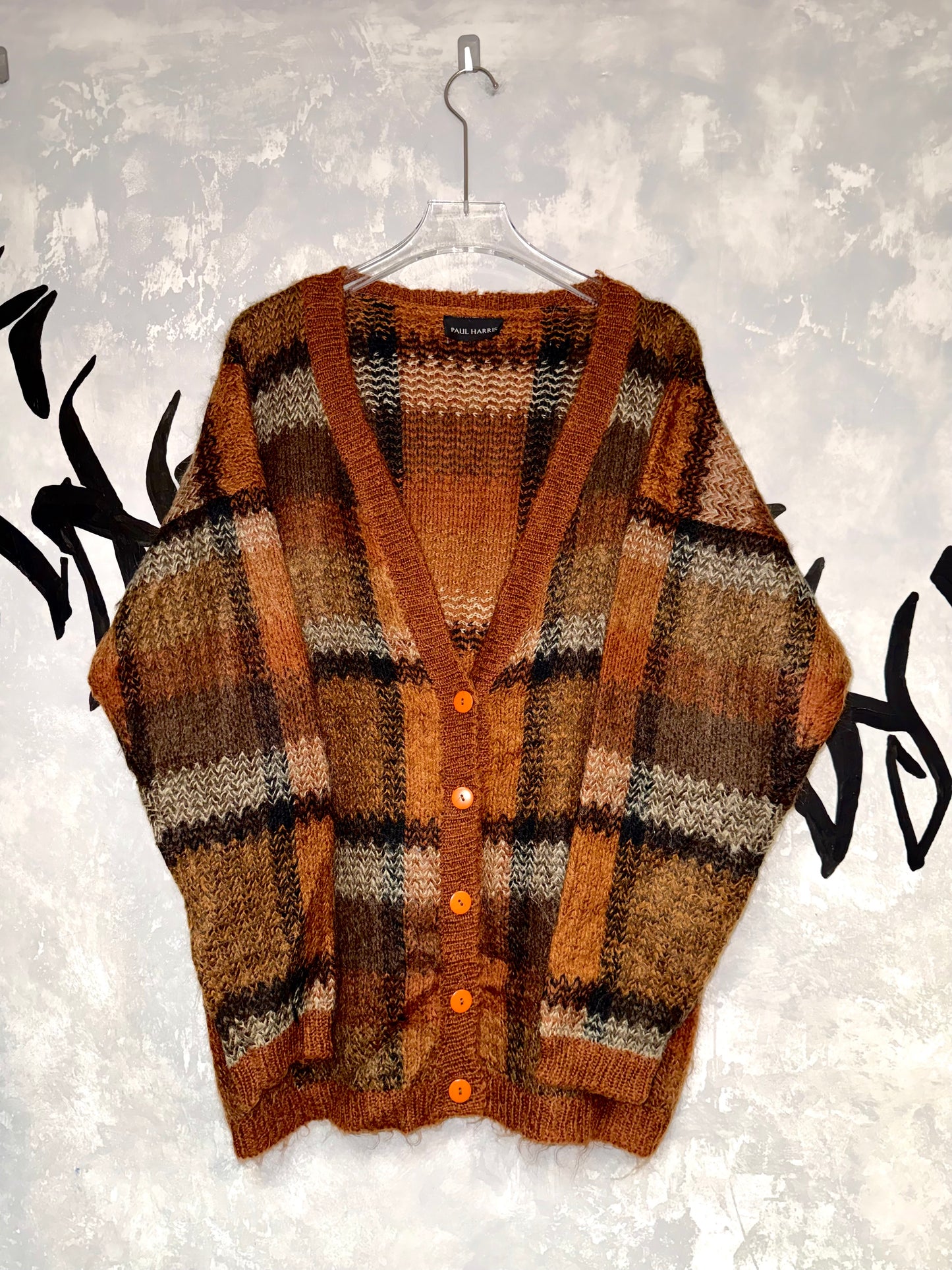 復古圖案針織外套