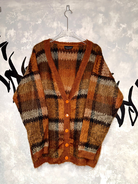 復古圖案針織外套