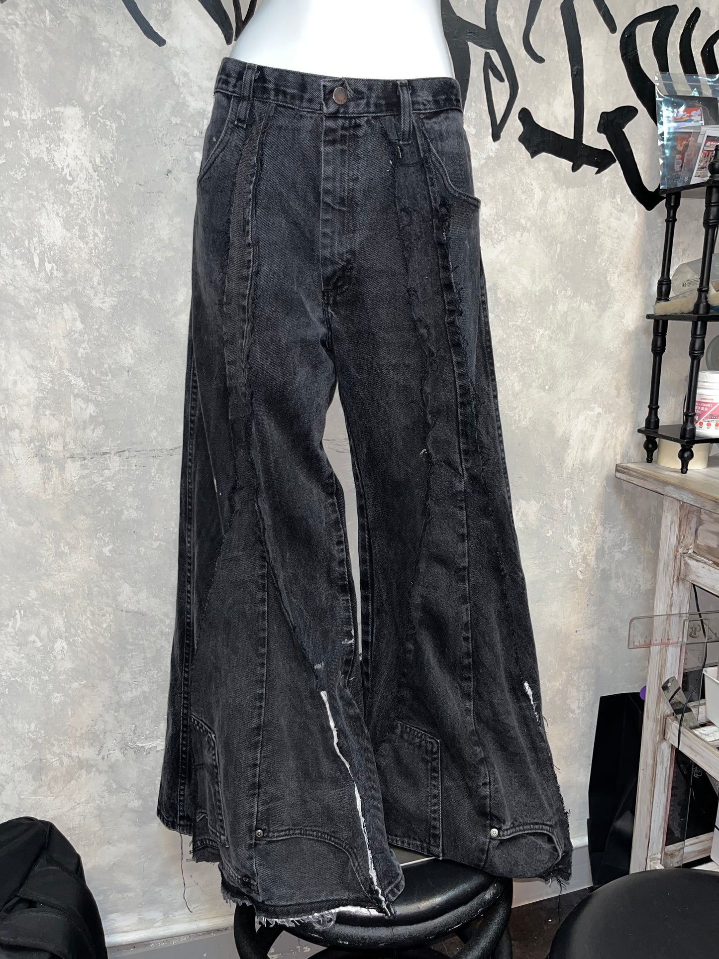 Remake Vintage Jeans（Triangle-Black）#REJTRIB001