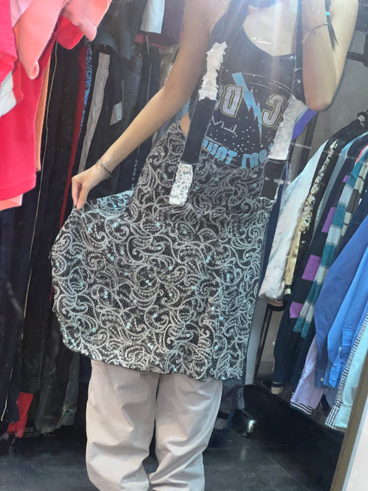 Vtg Amoeba middle long skirt