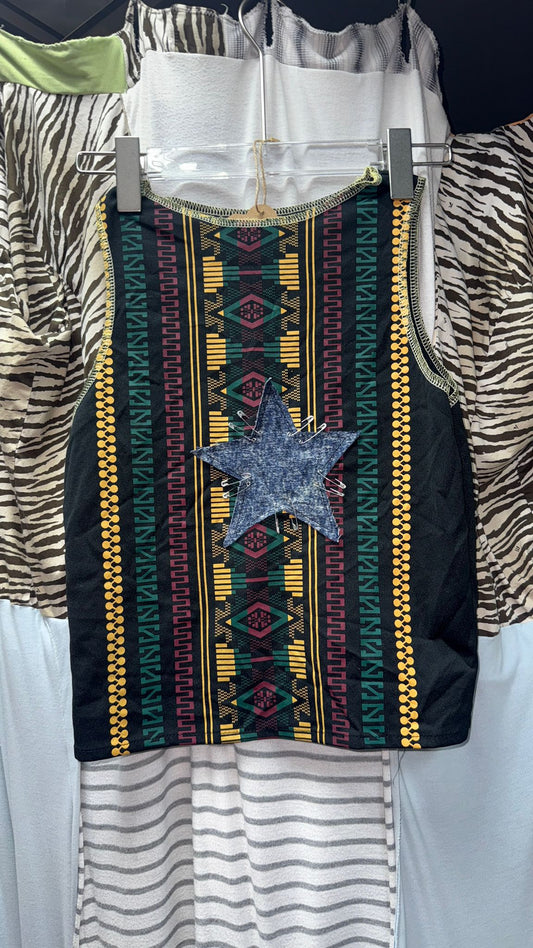 Y2K Core Star-Shaped Remake Girly Top