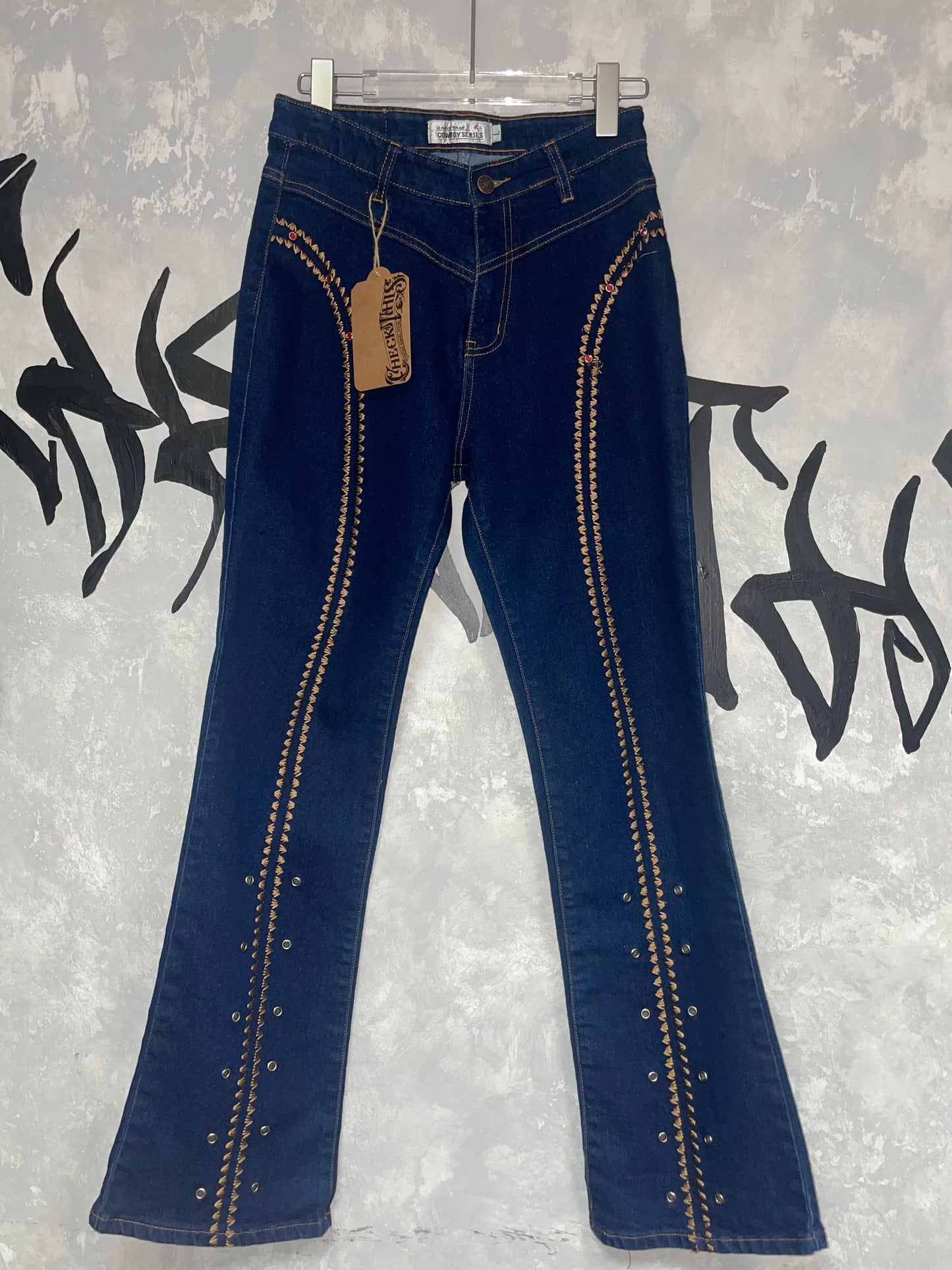 Y2K 低腰喇叭牛仔褲