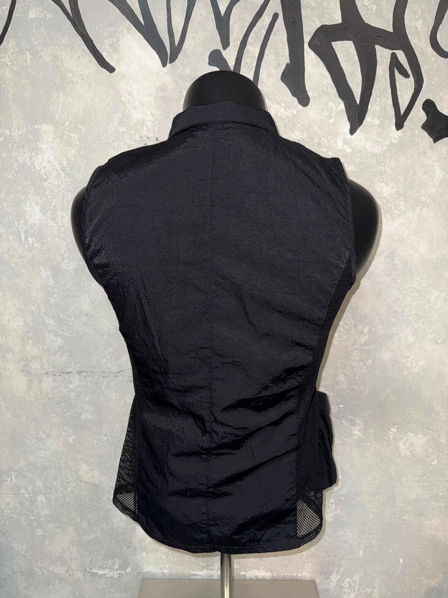 Vintage Fishnet Layered Vest