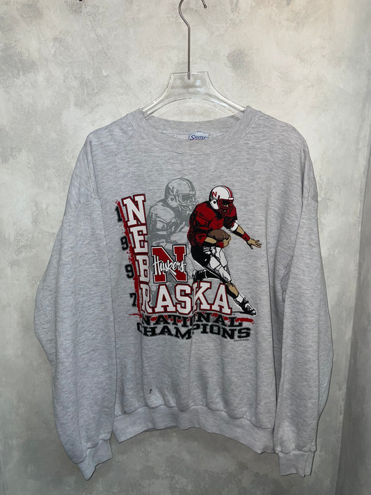 Vtg Big Print Sweatshirt (L)