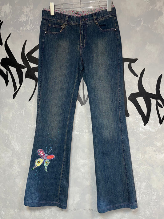 Y2K 低腰喇叭牛仔褲