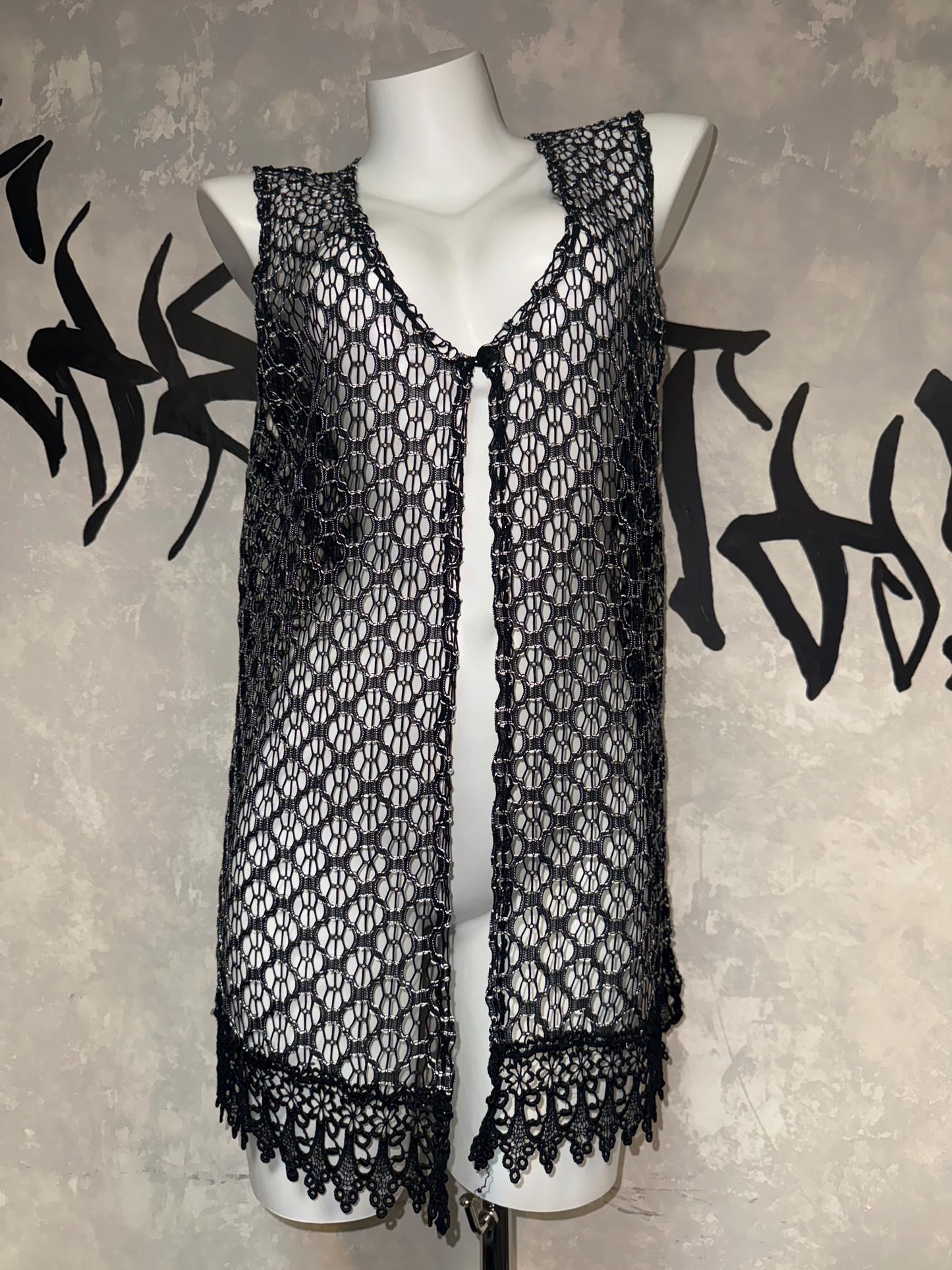 Vintage Layered Unisex Fishnet Vest