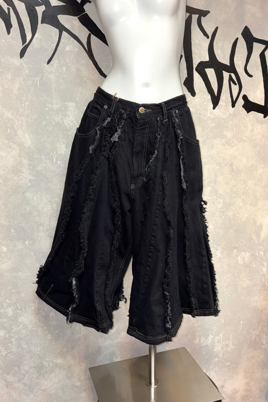 Remake Vintage jorts (Triangle-Black) 30” #JORT002