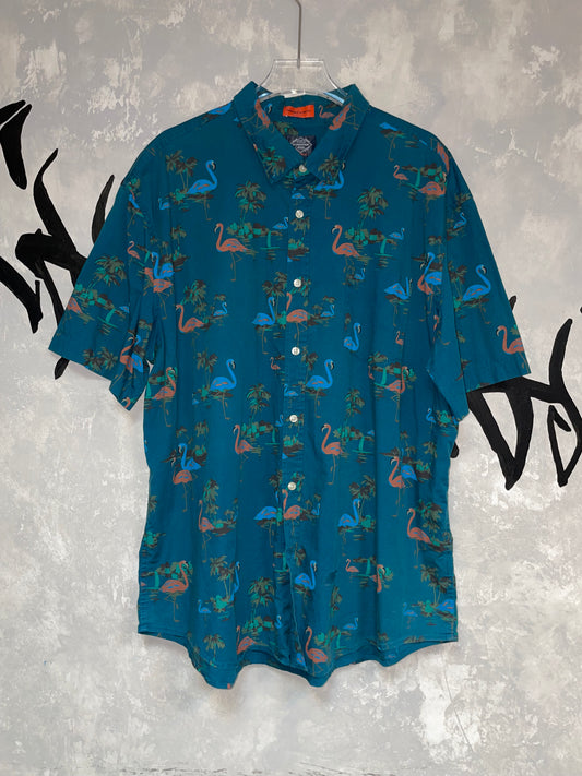 Vintage Hawaii Shirt (Flamingo)