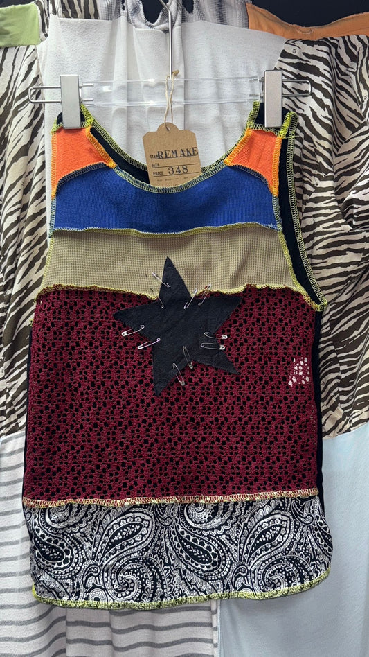 Y2K Core Star-Shaped Remake Girly Top