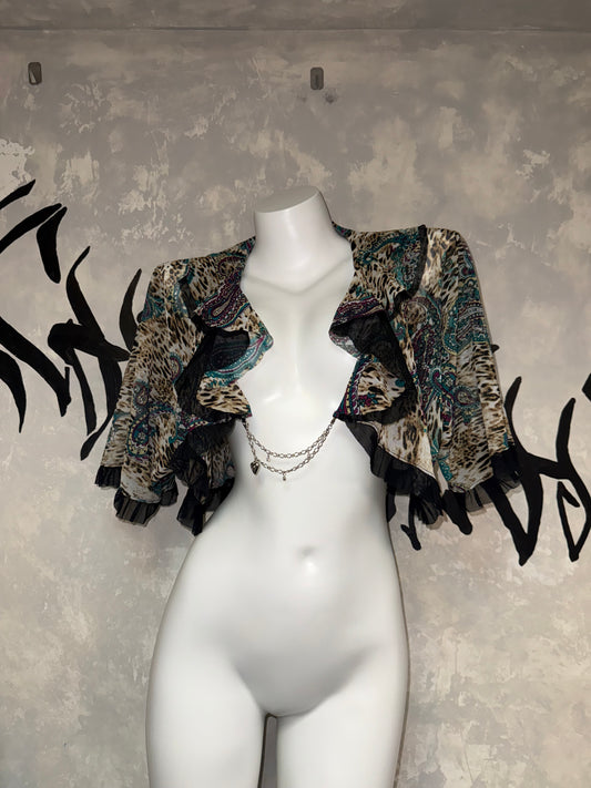 Leopard Printed Fairy Lace Outer