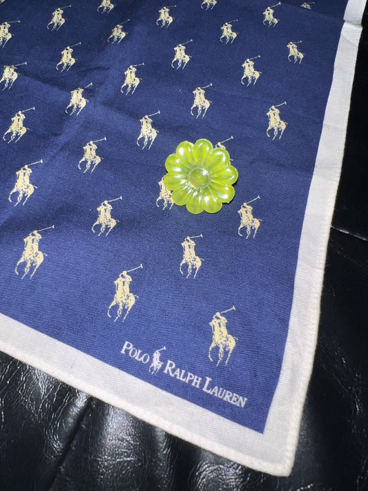 Polo Handkerchief + Handmade Ring Set