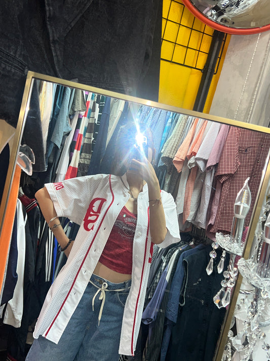 Vtg Baseball Jersey L