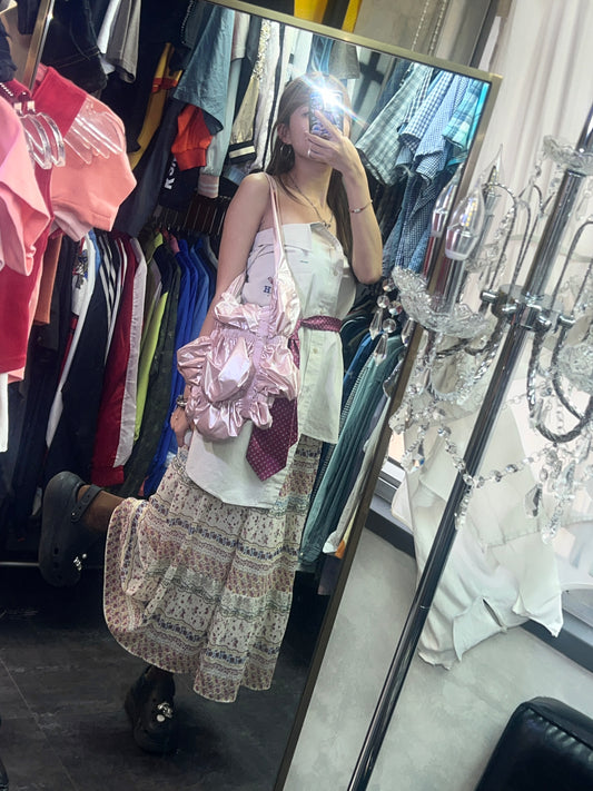 Vtg Fairy Lace Long Skirt