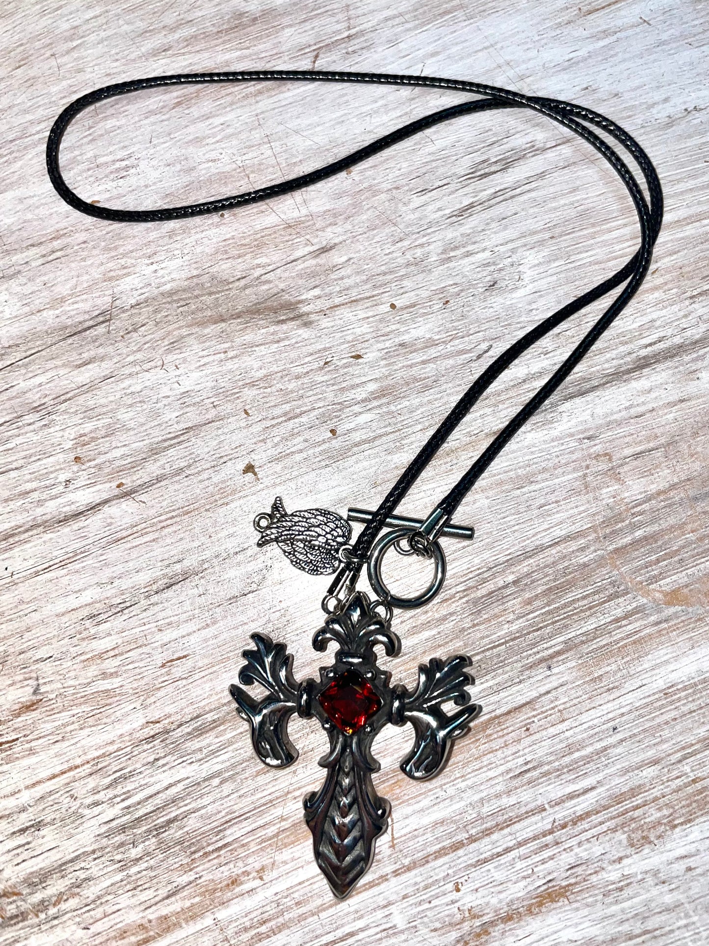 Remake Necklace ✝️🪽 - Lucifer Ruby❤️