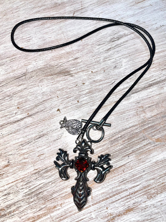 Remake Necklace ✝️🪽 - Lucifer Ruby❤️