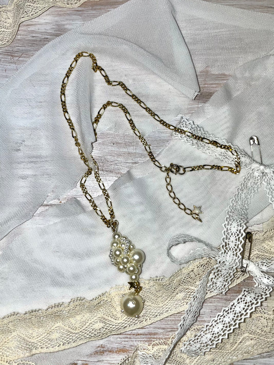 Vintage Pearl Necklace ⋆｡𖦹 °.🐚⋆❀˖°