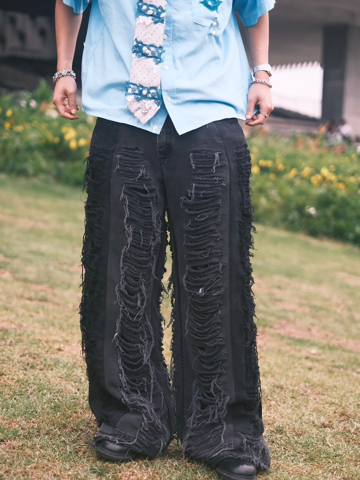 Remake Vintage Jeans (Ripped//Black) 30”