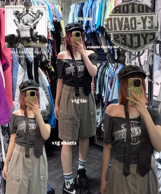 Cropped Harley Davidson Tee