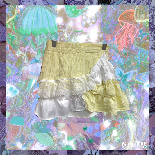 CheckThis remake cloudy lace skirt