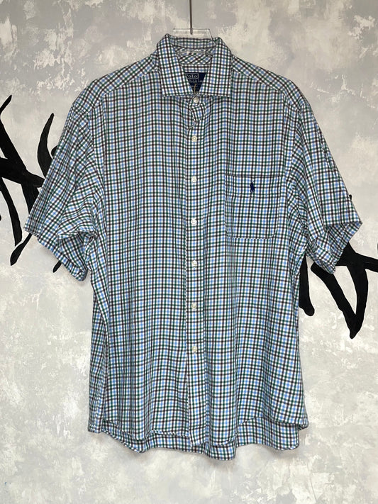 Vintage Polo Shirt (Grid)