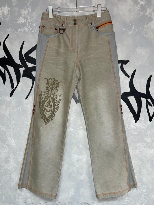 Y2K 低腰喇叭牛仔褲