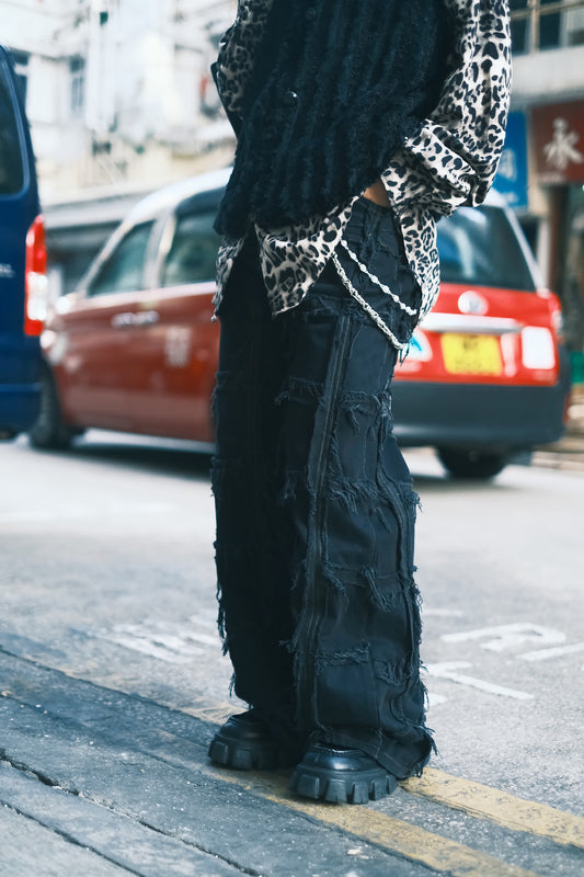 Remake Vintage Jeans (Ripped-Grid//Black) 30” #REJRGB01