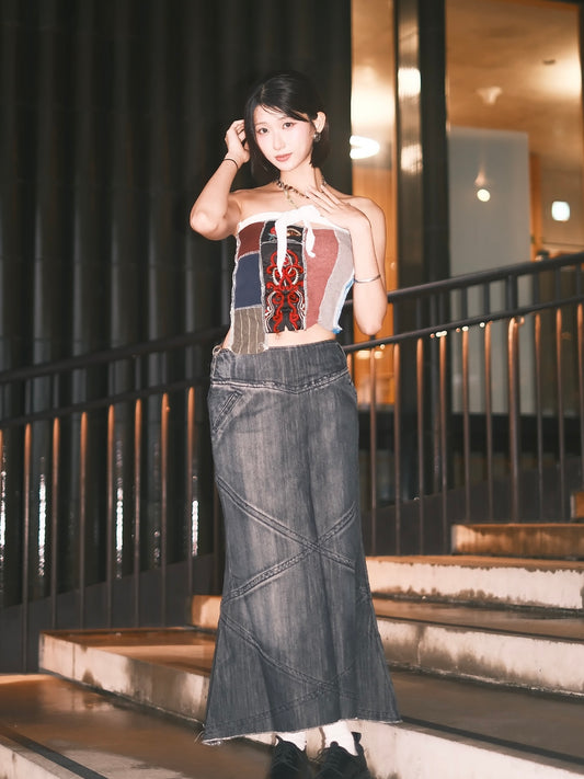 Remake Vintage Denim Skirt