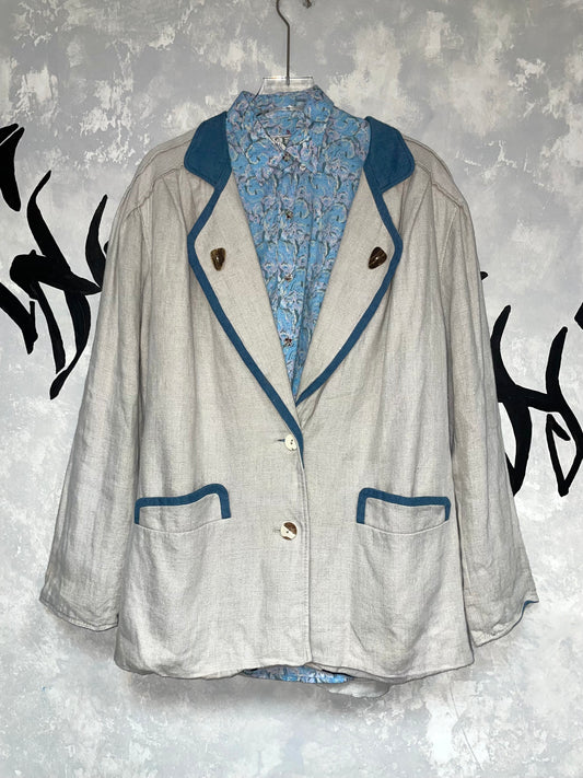 Vintage Linen Blazer
