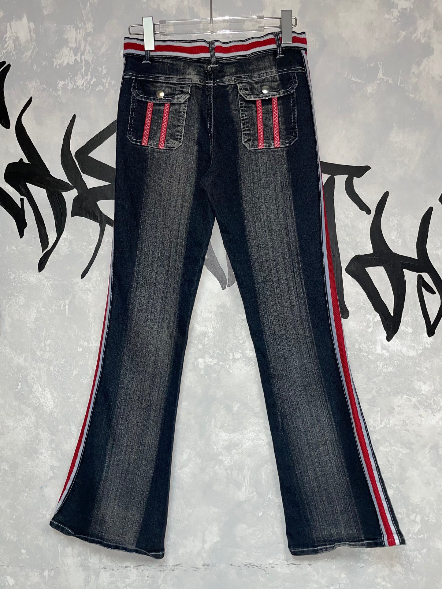 Y2K 低腰喇叭牛仔褲