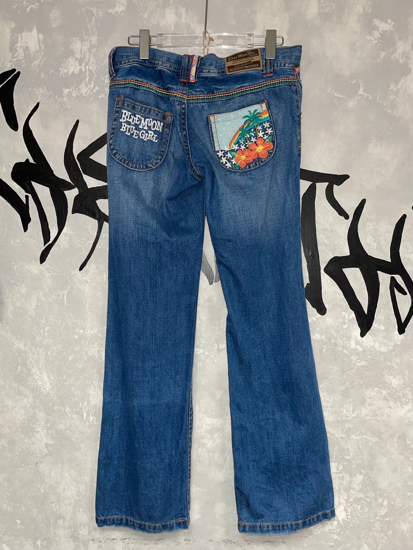 Y2K 低腰喇叭牛仔褲