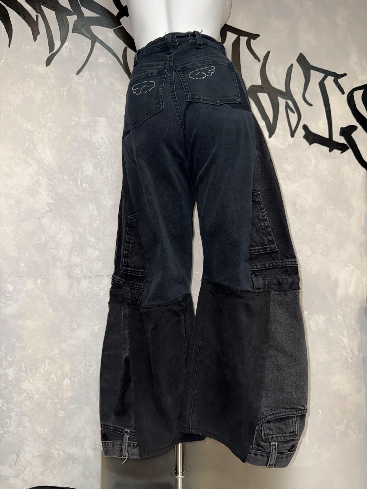Remake Vintage Jeans(Diamond-Black)26”#REJST01