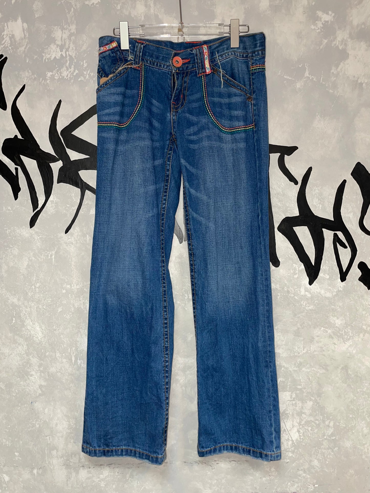 Y2K 低腰喇叭牛仔褲