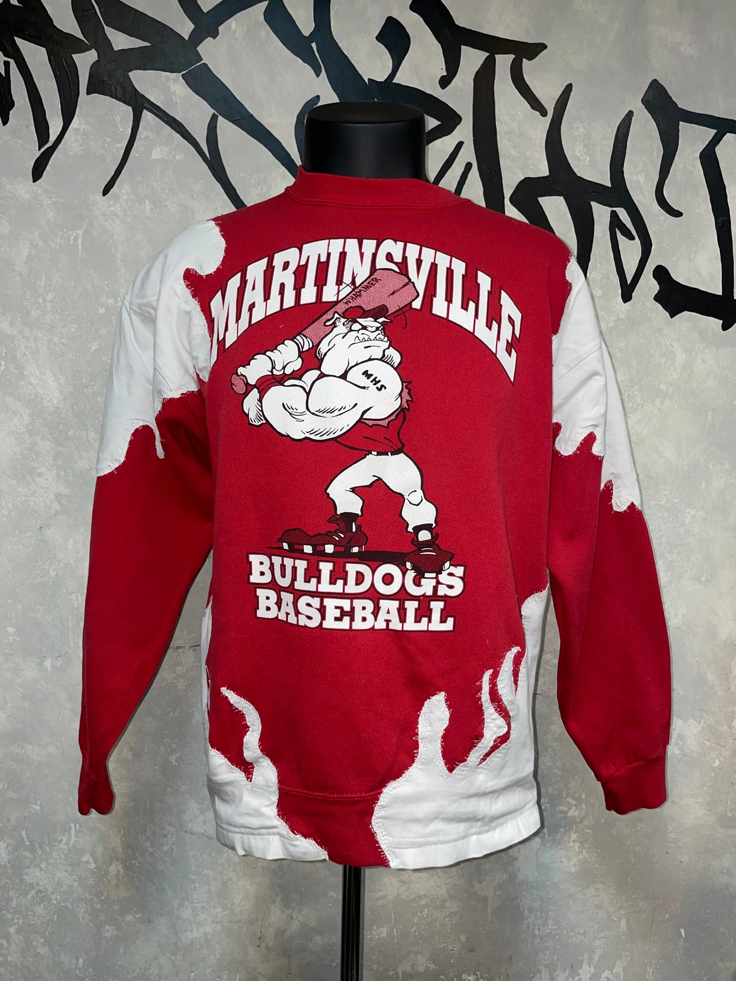 Patterned Patchwork Remake Sweatshirt