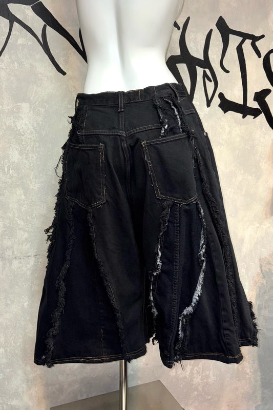 Remake Vintage 牛仔褲（三角款-黑色）30吋 #JORT002