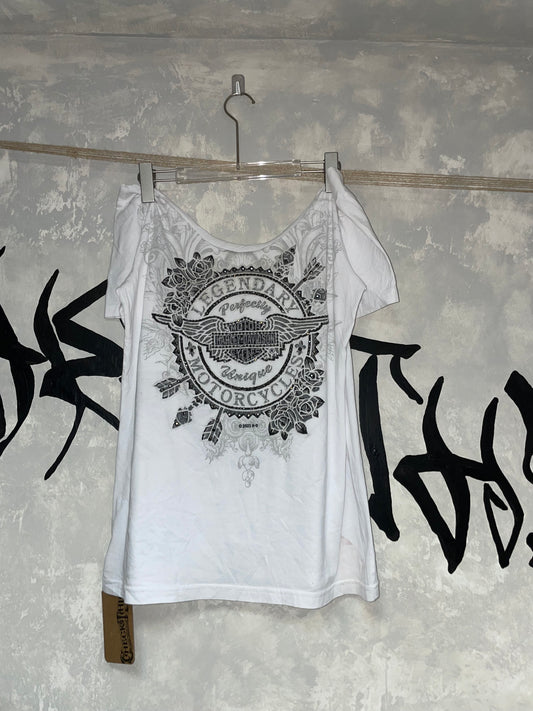 Cropped Harley Davidson Tee