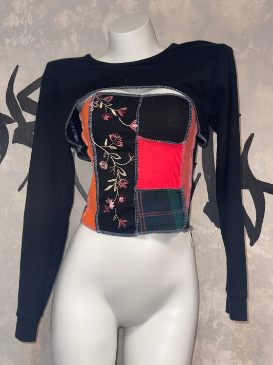 Patchwork Remake Girly Top(Two-piece)