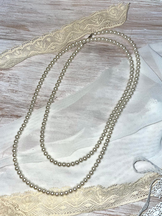 Vintage Pearl Necklace ⋆｡𖦹 °.🐚⋆❀˖°