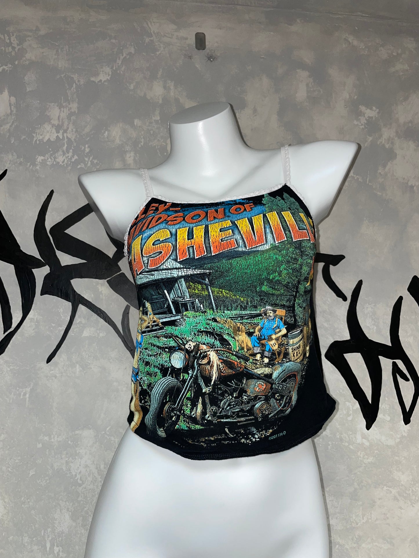 Harley Davidson Remake Vinatge Lace Top