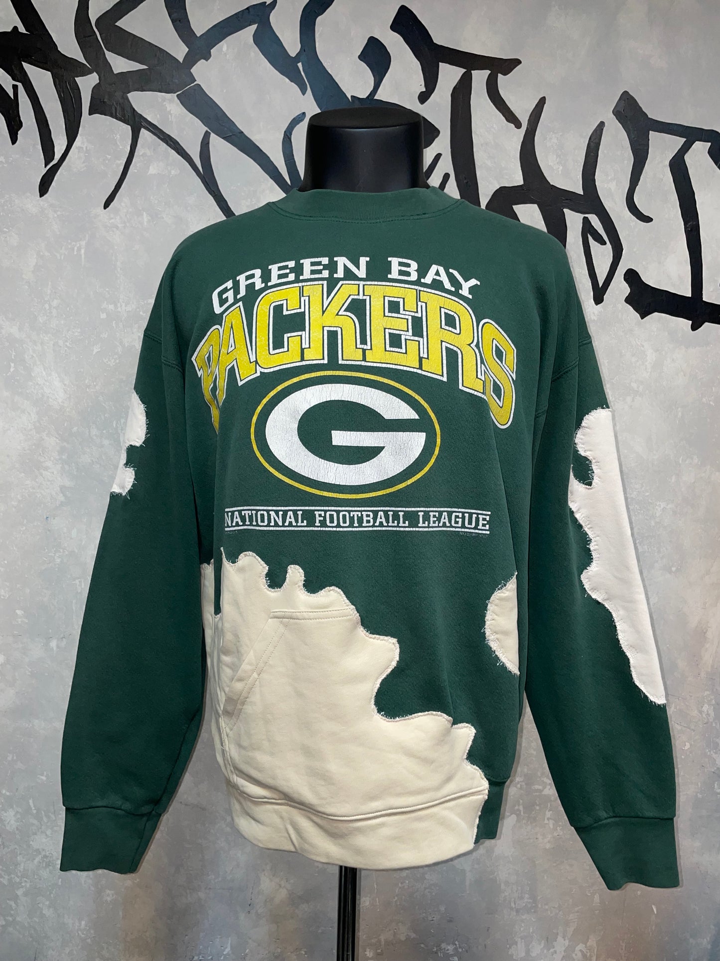 Patterned Patchwork Remake Sweatshirt