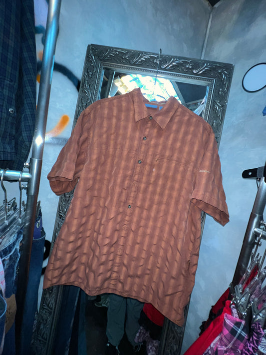 Vtg 3D texture striped shirt