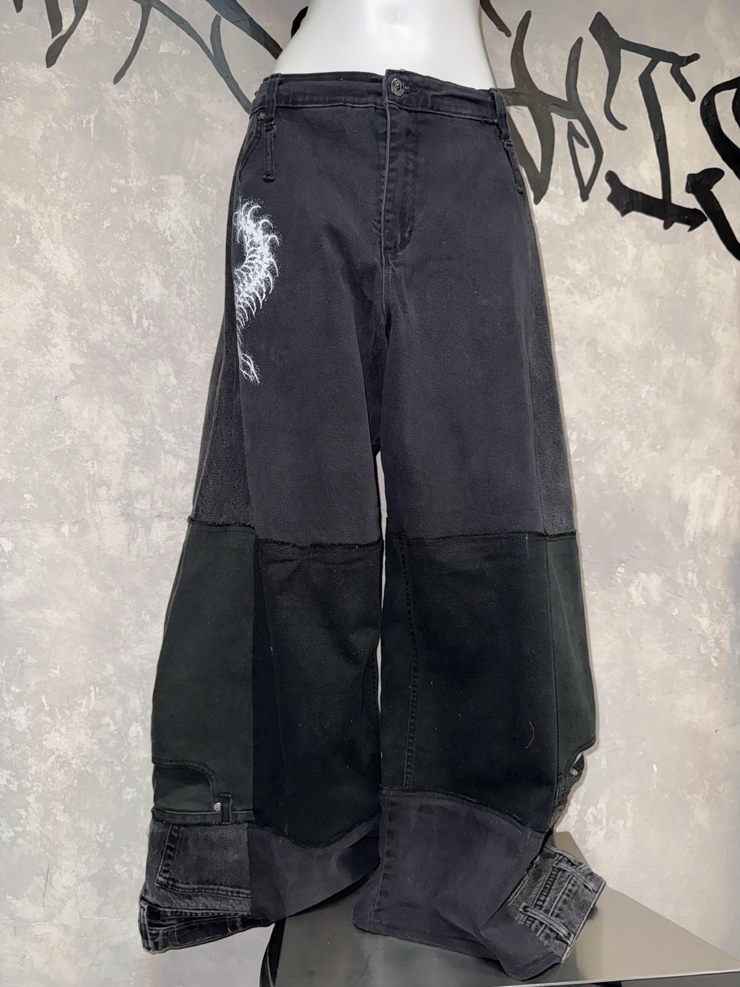 Remake Vintage Jeans(Stamped-Black)31”#REJST02