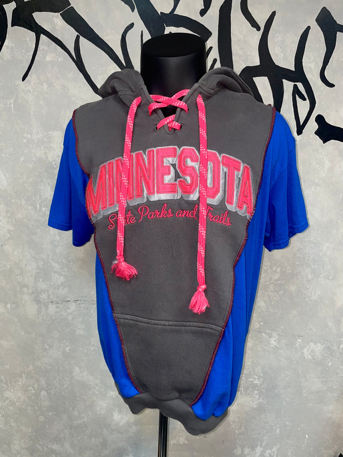 Patchwork Remake Hoodie Tee